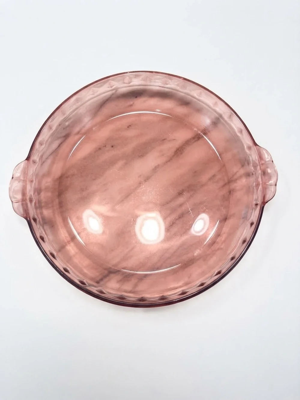 TWO Pyrex #229 Pie Plates Vintage Brown Flavor Saver Fluted 9.75